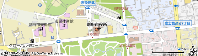大分県別府市上野口町1周辺の地図