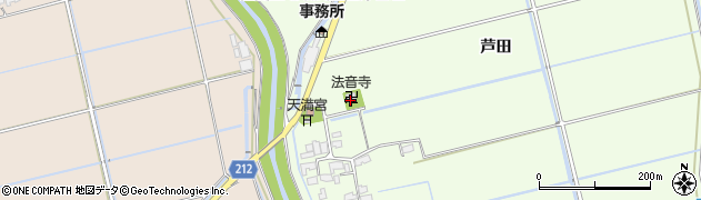 法音寺周辺の地図