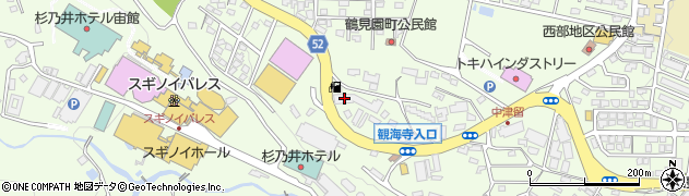 亀の井タクシー株式会社　配車室周辺の地図