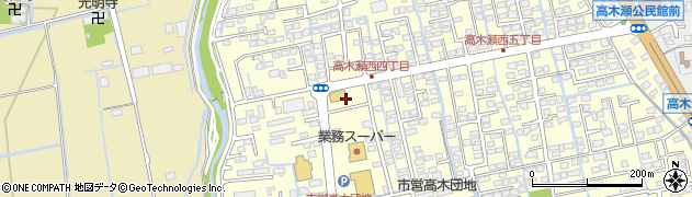 佐賀県佐賀市高木瀬西4丁目周辺の地図