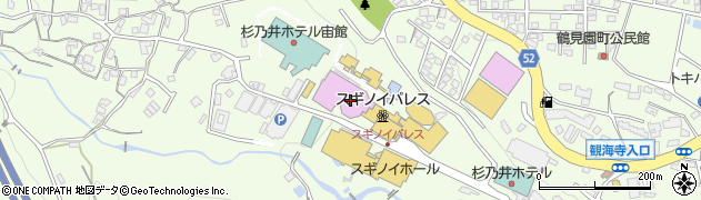 杉乃井ホテル　ブライダル受付周辺の地図