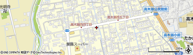 佐賀県佐賀市高木瀬西周辺の地図