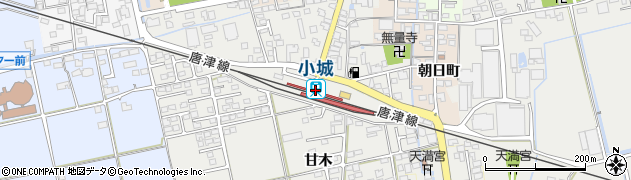 佐賀県小城市周辺の地図