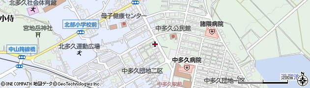 佐賀県多久市北多久町（多久原中多久団地二区）周辺の地図