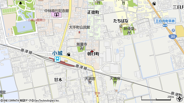 〒845-0001 佐賀県小城市小城町の地図