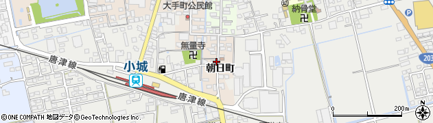 佐賀県小城市朝日町周辺の地図