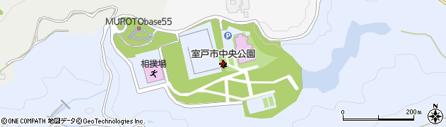 室戸市中央公園周辺の地図