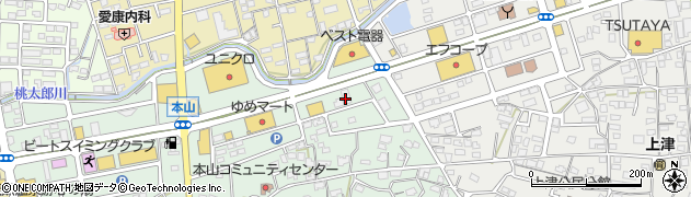 自遊空間 久留米上津バイパス店周辺の地図