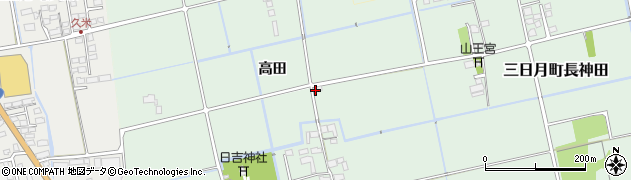 佐賀県小城市高田周辺の地図
