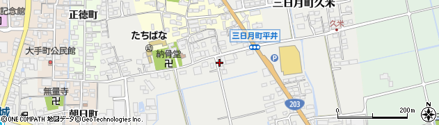 佐賀県小城市三日月町久米1308周辺の地図
