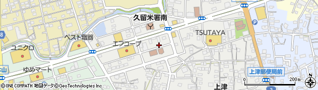 昭和建設株式会社　上津バイパス展示場周辺の地図