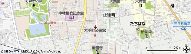 佐賀県小城市大手町周辺の地図
