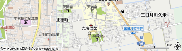 佐賀県小城市三日月町久米1188周辺の地図