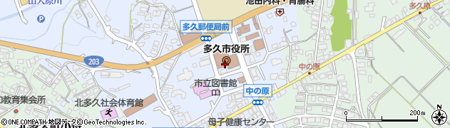 佐賀県多久市周辺の地図