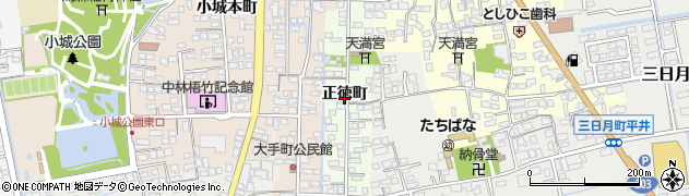 佐賀県小城市正徳町周辺の地図