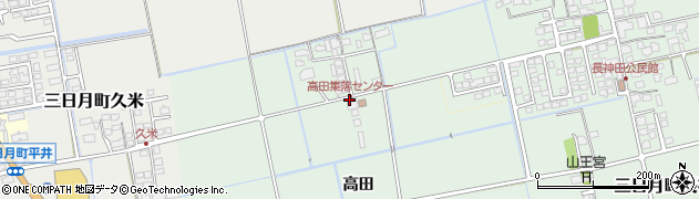 高田集落センター周辺の地図