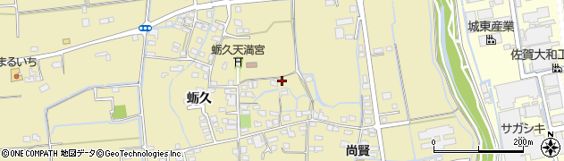 佐賀県佐賀市鍋島町（蛎久）周辺の地図