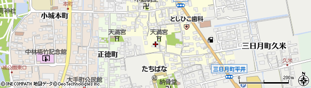 佐賀県小城市三日月町久米1054周辺の地図