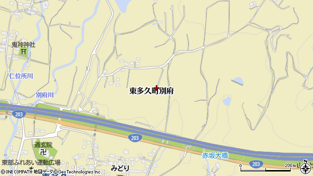 〒846-0012 佐賀県多久市東多久町別府の地図