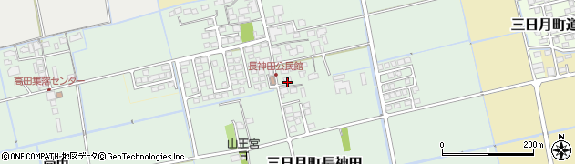 佐賀県小城市三日月町長神田68周辺の地図