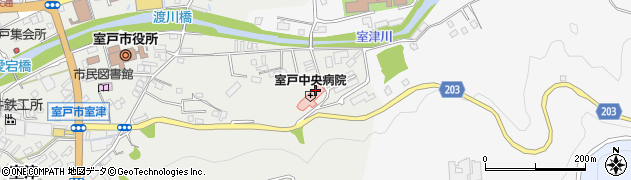 室戸中央病院周辺の地図