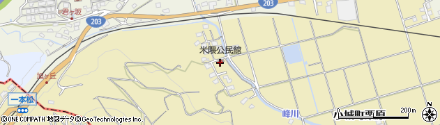 米隈公民館周辺の地図
