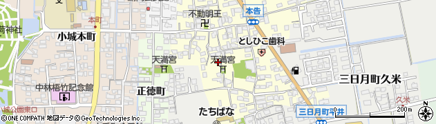 佐賀県小城市本告1052周辺の地図