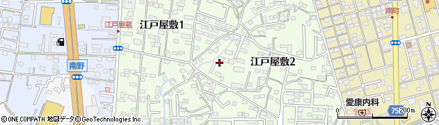 福岡県久留米市江戸屋敷周辺の地図