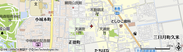 佐賀県小城市本告1148周辺の地図
