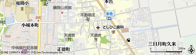 佐賀県小城市本告1120周辺の地図