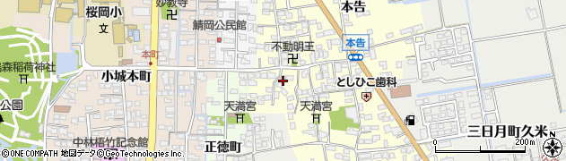 佐賀県小城市本告1141周辺の地図