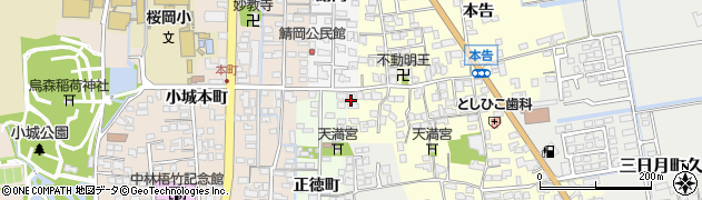佐賀県小城市本告1162周辺の地図