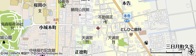 佐賀県小城市本告1155周辺の地図