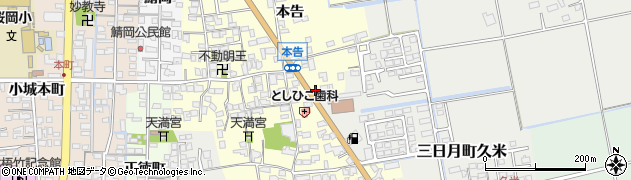 佐賀県小城市本告961周辺の地図