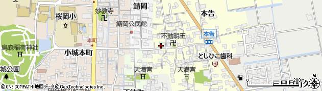 佐賀県小城市本告858周辺の地図