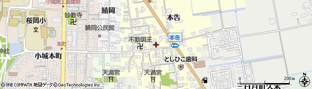 佐賀県小城市本告892周辺の地図