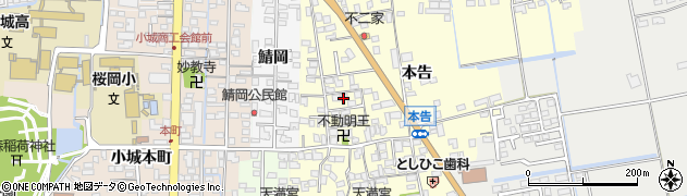 佐賀県小城市本告867周辺の地図