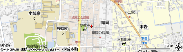 佐賀県小城市岡町345周辺の地図
