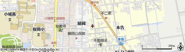 佐賀県小城市三日月町久米840周辺の地図