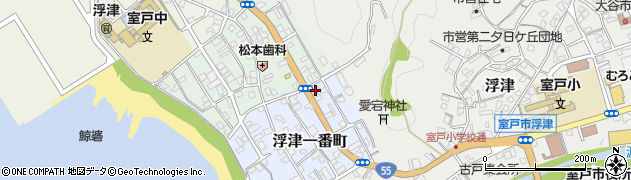 武井石油店　室戸給油所周辺の地図
