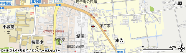 佐賀県小城市本告778周辺の地図