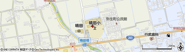 小城市立晴田小学校周辺の地図