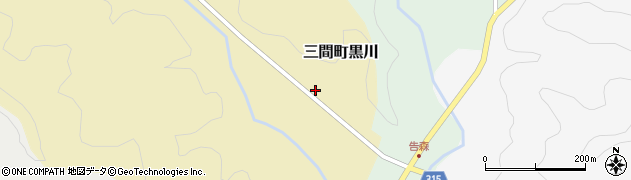 愛媛県宇和島市三間町黒川24周辺の地図