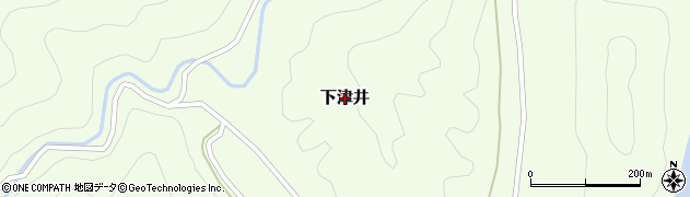 高知県四万十町（高岡郡）下津井周辺の地図