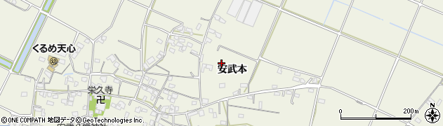 福岡県久留米市安武町（安武本）周辺の地図
