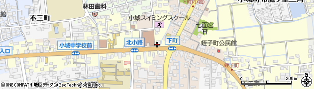 佐賀銀行小城支店周辺の地図