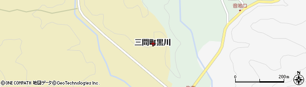 愛媛県宇和島市三間町黒川周辺の地図