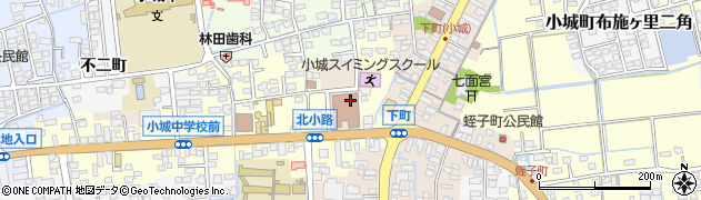 佐賀県小城市小城町周辺の地図