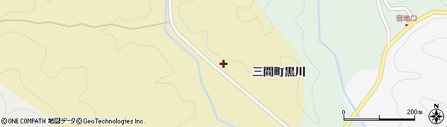 愛媛県宇和島市三間町黒川128周辺の地図