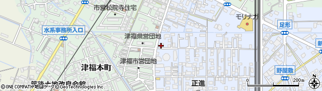 筑後信用金庫津福支店周辺の地図